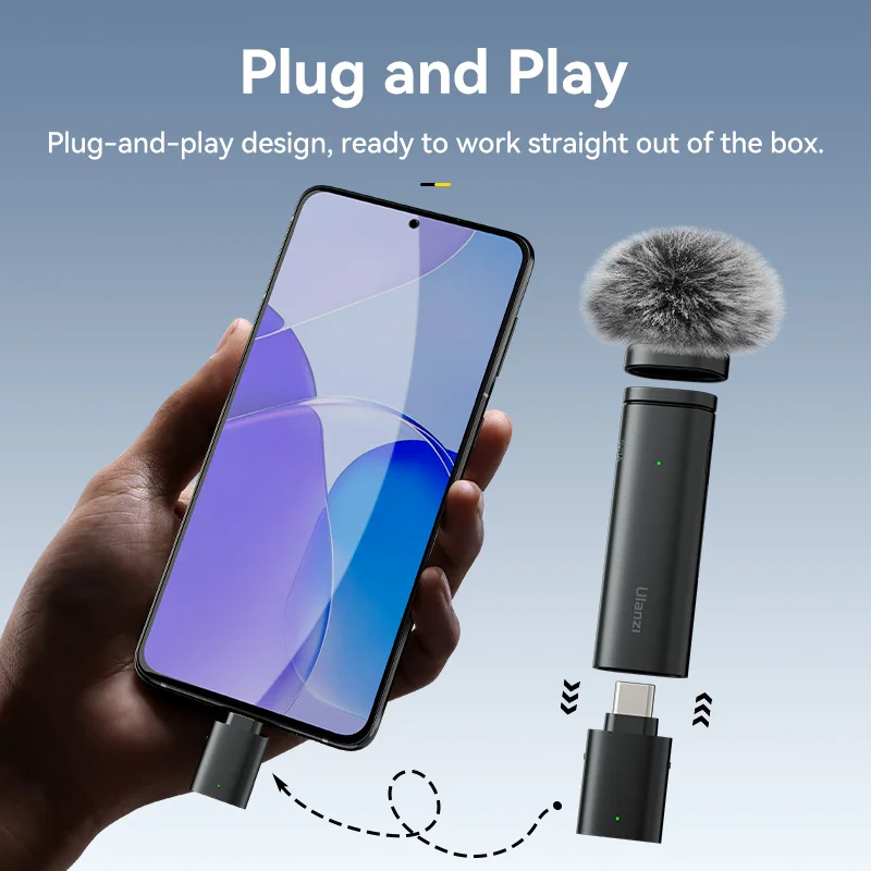 Android Tablet Gaming Accessories - Ulanzi VM-10 mikrofon Lavalier nirkabel, mikrofon