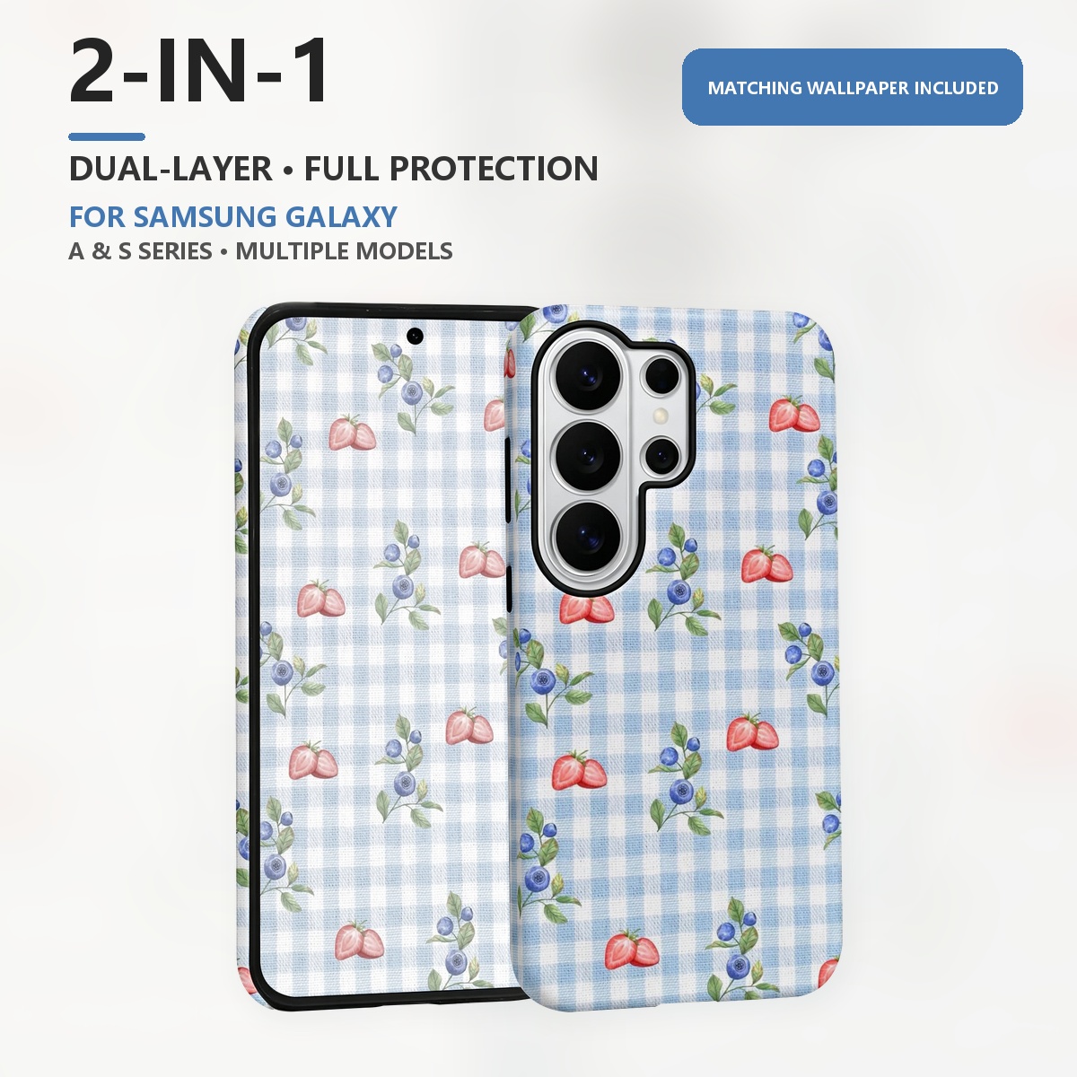 Samsung Galaxy S24 - Casing Ponsel Dua Lapis 2-in-1 Motif