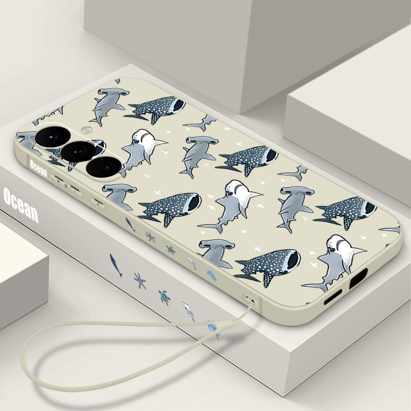 Casing Ponsel Kartun Hiu Untuk - Samsung Galaxy A55 ulasan dan harga