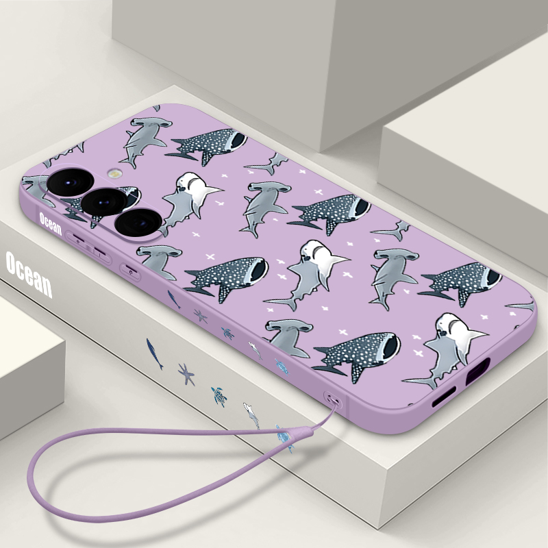 Casing Ponsel Kartun Hiu Untuk - Samsung Galaxy A55 ulasan dan harga